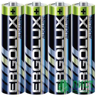 Батарейки Ergolux LR03 (ААА) алкалиновые BL4 (цена за упаковку) (Ст.60) без блистера Батарейки Ergolux LR03 (ААА) алкалиновые BL4 (цена за упаковку) (Ст.60) без блистера