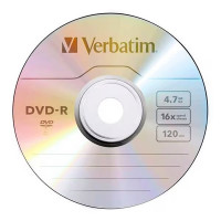 Диск  DVD-R Verbatim 4,7Гб 16x Cake Box (Ст.100) ШТУКА