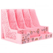 Органайзер настольный пластиковый многофункциональный (deVENTE) Universal 32,5x30,4x26,3см цвет розовый арт.4102208