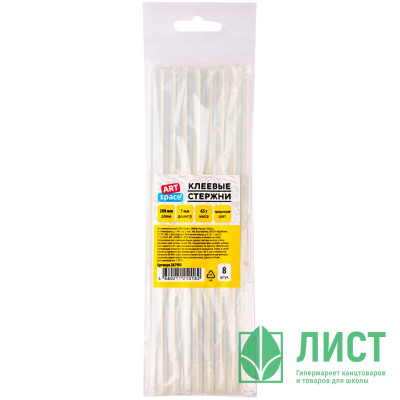 Стержни для клеевого пистолета набор 7ммх200 мм 8 штук (ArtSpace) арт.267908 Стержни для клеевого пистолета набор 7ммх200 мм 8 штук (ArtSpace) арт.267908
