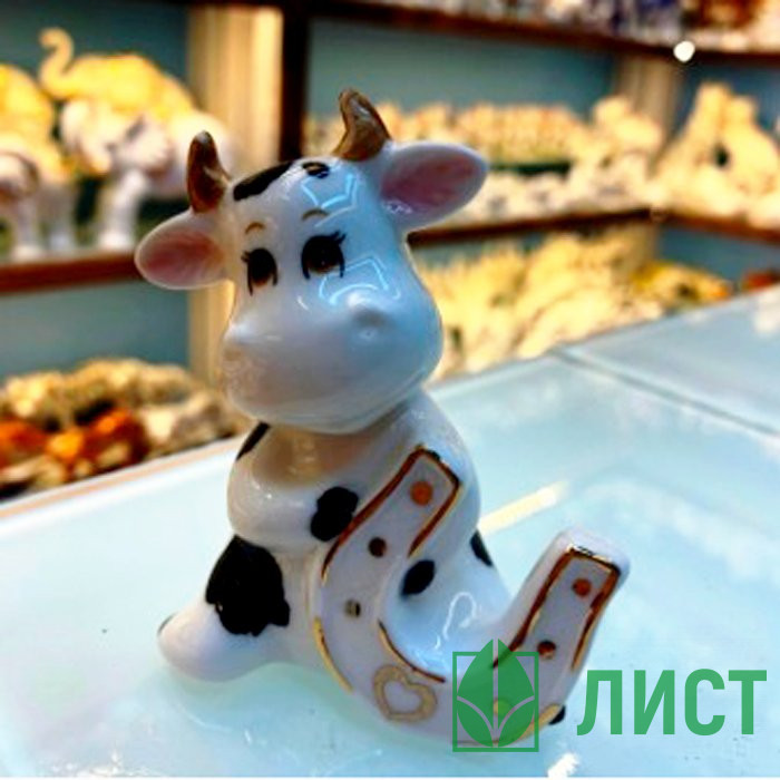 Статуэтка СГ "Бычок Фомка с подковой" 7,5*6см арт.541-295