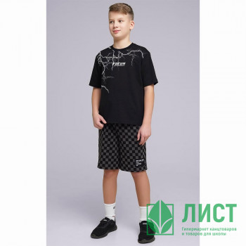 Шорты для мальчика артикул 846517/75ан (CLE) размерный ряд 34/134-42/158 цвет черный/т.серый Шорты для мальчика артикул 846517/75ан (CLE) размерный ряд 34/134-42/158 цвет черный/т.серый