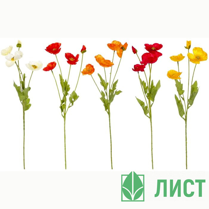 Цветок 57см "Мак" асс. арт.726689