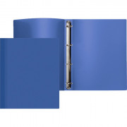 Папка на 4-х кольцах А4 21мм D-16мм пластик 0,5мм синяя Attomex арт.3081009