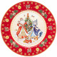 Тарелка "Дед Мороз и Снегурочка" 27см цв.красный арт.85-1716