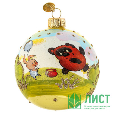 Шар стекло 08см (серия Мультфильм) &quot;Винни-Пух 2&quot; п/у арт.КУ-80-234116 Шар стекло 08см (серия Мультфильм) "Винни-Пух 2" п/у арт.КУ-80-234116
