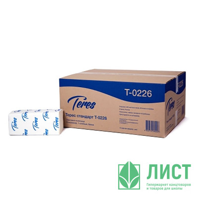 Полотенце бумажное V(ZZ)-сложение 1-сл 200л Терес Стандарт (22*23) Система H3 белые арт.Т-0226 (Ст.20) Полотенце бумажное V(ZZ)-сложение 1-сл 200л Терес Стандарт (22*23) Система H3 белые арт.Т-0226 (Ст.20)