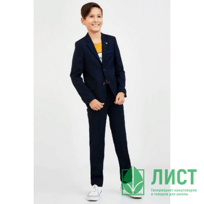 Костюм (Bremer) Фрейзер (пиджак классический/брюки классические) размер 30/128-36/152 цвет синий Костюм (Bremer) Фрейзер (пиджак классический/брюки классические) размер 30/128-36/152 цвет синий