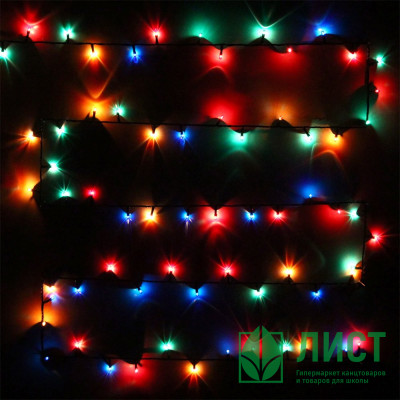 Гирлянда эл.д/дома точечная 07м 140 ламп накал. (зел.провод) &quot;MINI&quot; цв.мульти 8реж арт.196-154 Гирлянда эл.д/дома точечная 07м 140 ламп накал. (зел.провод) "MINI" цв.мульти 8реж арт.196-154