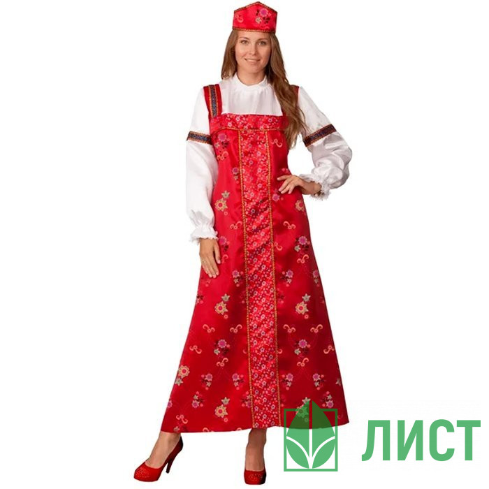 Костюм взрослый Марья Искусница (сарафан,кокошник) р.44 арт.22-34-44, 22-34-48