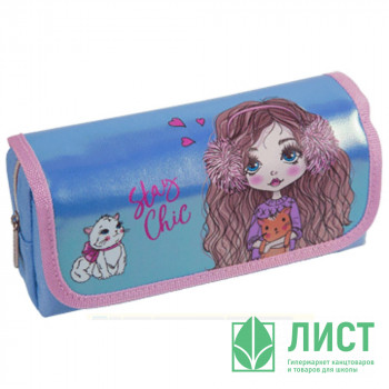Пенал-косметичка 2 отделения с верхней створкой на липучке  (deVente) Stay Chic  20,5x9,5x7 см арт.7020318 Пенал-косметичка 2 отделения с верхней створкой на липучке  (deVente) Stay Chic  20,5x9,5x7 см арт.7020318
