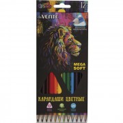 Набор карандашей цветных (deVENTE) Trio Mega Soft трехгранные 12 цветов 4М арт.5022915