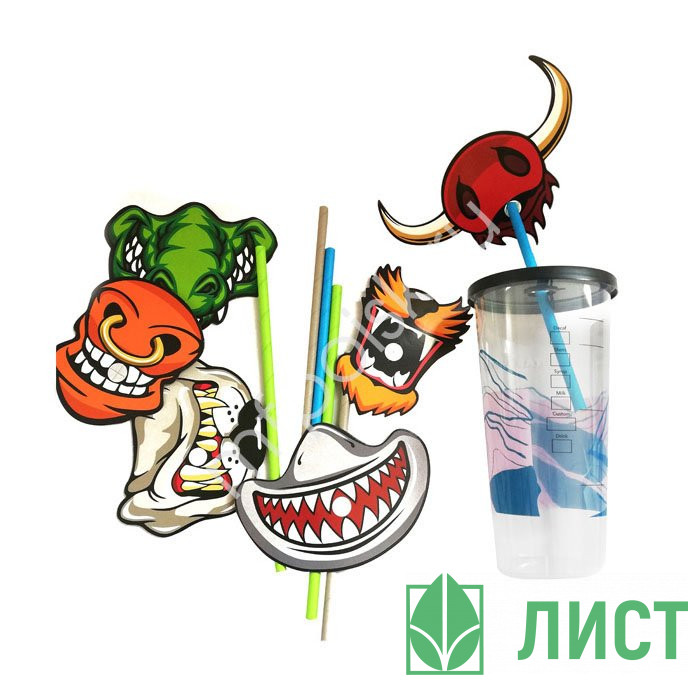 Трубочки для коктейля Звериная улыбка 06шт/наб. арт.6065140