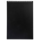 Блокнот А4 пластиковая обложка на гребне 80 листов (Hatber) VELVET Черный арт.80Б4В1гр_01601