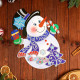 Украшение-панно "С Новым Годом" снеговик 43*32см арт.7006848