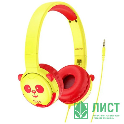 Наушники HOCO W31 цв.желтый (панда) Наушники HOCO W31 цв.желтый (панда)