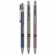 Автоматическая шариковая ручка с чернилами на масляной основе: "Piano" /горизонтальная полоска/; цветной корпус с мелким рисунком (горизонтальная полоска), серебристый клип, резиновый держатель, цвет чернил-синий.