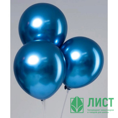 Шар воздушный 05шт/наб. 30см "Хром" синий арт.4986588 Шар воздушный 05шт/наб. 30см "Хром" синий арт.4986588