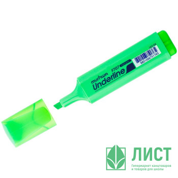 Маркер флуорисцентный MunHwa &quot;UnderLine&quot; скошенный зеленый 1-5мм арт.ULF-04 (Ст.12) Маркер флуорисцентный MunHwa "UnderLine" скошенный зеленый 1-5мм арт.ULF-04 (Ст.12)