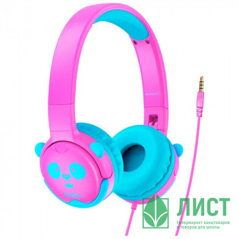 Наушники HOCO W31 цв.розовый (панда) Наушники HOCO W31 цв.розовый (панда)