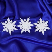 Украшение декоративное "Снежинка-Морозный блеск" 03шт/набор 06см белый арт.4316724