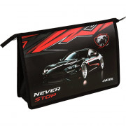 Папка школьная для тетрадей А4 на молнии deVENTE Никогда не останавливайся (Never Stop) тиснение фольгой арт.8056410