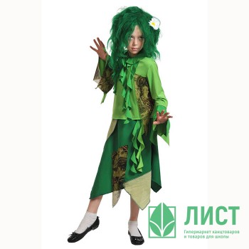 Костюм для девочки Кикимора (блузка,юбка,парик) р.32/122 ткань арт.5021-S Костюм для девочки Кикимора (блузка,юбка,парик) р.32/122 ткань арт.5021-S
