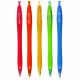 Автоматическая шариковая ручка с чернилами на масляной основе: DIGNO "JOY"; цветной пластиковый корпус /ассорти/, цвет чернил-синий, иголка 0,7 mm.