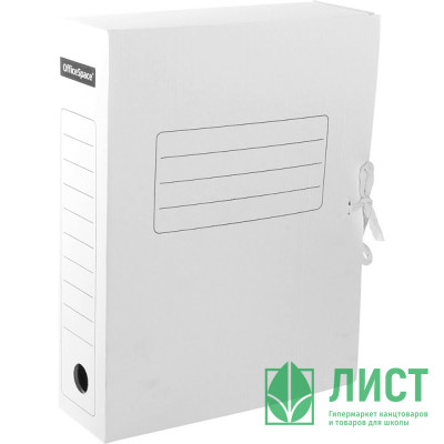 Короб архивный А4 г/карт  75мм на завязках белый (Ст.10) Короб архивный А4 г/карт  75мм на завязках белый (Ст.10)