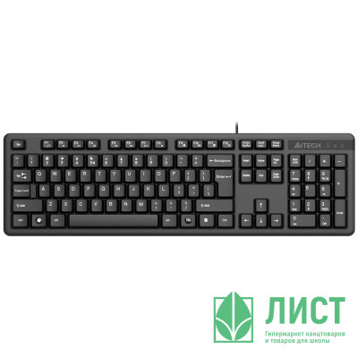 Клавиатура провод. A4Tech KK-3 черный USB Клавиатура провод. A4Tech KK-3 черный USB