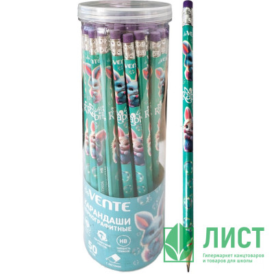 Карандаш чернографитный deVENTE с ластиком HB Триолино (Triolino) Маленький Кролик (Little Rabbit) корпус трехгранный арт.5032606 Карандаш чернографитный deVENTE с ластиком HB Триолино (Triolino) Маленький Кролик (Little Rabbit) корпус трехгранный арт.5032606