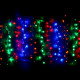 Гирлянда электрическая уличная занавес Дождь 3*2,5м 480LED цвет мульти (светлый провод) 8режимов арт.183-256