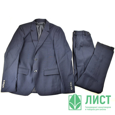 Костюм для мальчика (BROSTEM)  артикул 802-Н8П (пиджак+брюки) размер 38/146-42/158 цвет синий Костюм для мальчика (BROSTEM)  артикул 802-Н8П (пиджак+брюки) размер 38/146-42/158 цвет синий