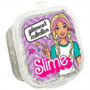 Игрушка Лизун Slime (Волшебный мир) Glamour collection серебряный с блестками 60г арт.SLM181