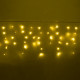 Гирлянда электрическая уличная занавес Бахрома 3*0,4/0,6м 100LED "Мерцание" цвет желтый (светлый провод) арт.183-0150