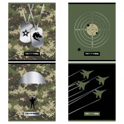 Тетрадь А5 клетка 96 листов на гребне (BG) Military матовая ламинация ассорти арт.Т5гр96_лм_ 11966