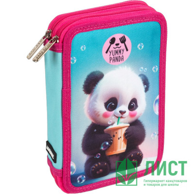 Пенал 2 отделения deVENTE 210х140х52мм Вкусная Панда (Yummy Panda) арт.7012506 Пенал 2 отделения deVENTE 210х140х52мм Вкусная Панда (Yummy Panda) арт.7012506