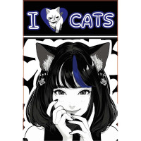 Блокнот А6 мягкая обложка на гребне 60 листов (CENTRUM) I love cats арт.74080