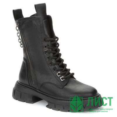 Ботинки для девочки (KEDDO) черный верх-искуственная кожа подкладка - искусственная шерсть артикул 538111/03-01 Ботинки для девочки (KEDDO) черный верх-искуственная кожа подкладка - искусственная шерсть артикул 538111/03-01