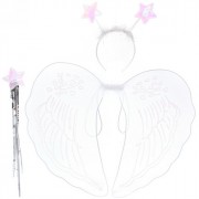 Набор карнавальный "Ангел" белый (крылья,ободок,палочка) арт.770-0238