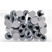 Набор для творчества Глазки декоративные 20 штук d-20 mm черные реснички (deVENTE) арт.8001135