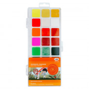 Акварельные краски 24 цвета (ГАММА) ОРАНЖЕВОЕ СОЛНЦЕ пластиковая коробка (8 перламутровых + 8 флоуресцентных + 8 классических арт.291020209