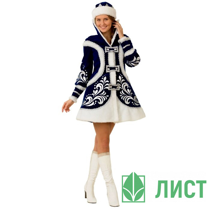 Костюм взрослый Снегурочка Купеческая (шуба,шапка) р.44-48  арт.162-44-48